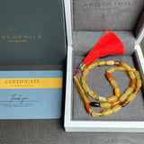 Mackintosh Amber Misbaha Islamic Prayer Beads 5x8mm 6.5g