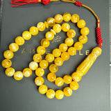 Honey Pressed Amber Style Misbaha Tasbih 34g | 10mm | 45 beads