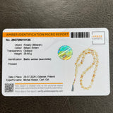 Handmade White Amber Misbaha 10mm 29.8g 45 beads LAB certificate