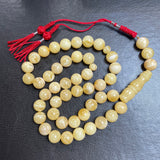White Baltic Amber Misbaha Tasbih Islamic Prayer Beads 11.7mm 48g