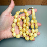 Premium Handmade Amber Tasbih Misbaha Islamic Prayer Beads 13mm x 16mm 58.7g