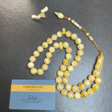 Handmade Tamlika Amber Misbaha Tasbih Prayer Beads 12.9mm 61.2g