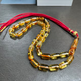 مسبحة صلاة إسلامية بلون العنبر الليموني، 6 × 12 مم، 14.9 غرام