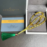 مسبحة صلاة إسلامية بلون العنبر الليموني، 5 × 9.5 مم، 8 غرام