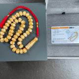 Handmade Honey Amber Misbaha 11x8mm 32.5g 45 beads LAB certificate