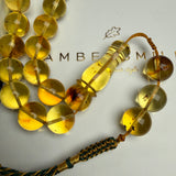 Natural Amber Insects Misbaha Tasbih Islamic Prayer Beads 13.5mm 58.4g