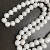 White Pressed Amber Style Misbaha Tasbih 38g | 10mm | 51 beads