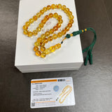 Natural Amber Insects Misbaha Tasbih Prayer Beads 9.5mm 27.07g 45beads