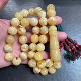Handmade Amber Misbaha Tasbih Islamic Prayer Beads 14mm 74.5g