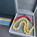 Natural Amber Misbaha Tasbih 33 Prayer Beads 11mm 28.5g