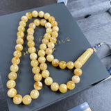 Natural Amber Misbaha Tasbih 57 Prayer Beads 10mm 38g