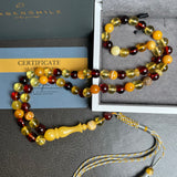 Mackintosh Amber Misbaha Islamic Prayer Beads 7.5mm 19.5g