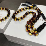 Black Diamond Amber Misbaha 10mm 30.5g and GIFT bracelet