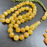 Natural Amber Misbaha Tasbih 45 Prayer Beads 14mm 80g