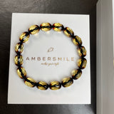 Black Diamond Amber Misbaha 8x12mm 26.5g and GIFT bracelet