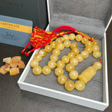 Natural Amber Misbaha Tasbih Prayer Beads 13mm 62g