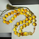 Natural Amber Insects Misbaha Tasbih Islamic Prayer Beads 13.5mm 58.4g