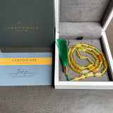 مسبحة صلاة إسلامية بلون العنبر الليموني، 5 × 11 مم، 7.5 غرام