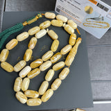 Royal White Amber Misbaha Tasbih 33 Beads 10x19mm 47g