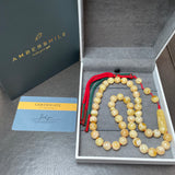 Handmade Amber Misbaha Tasbih Islamic Prayer Beads 10mm 33.3g