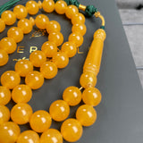 Antiq Pressed Amber Style Misbaha Tasbih 36g | 10mm | 45 beads