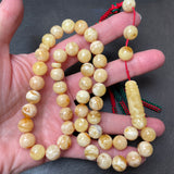 Handmade Amber Misbaha Tasbih Islamic Prayer Beads 10mm 33.3g