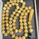 Honey Amber Misbaha 66 Beads 11mm 64.2g LAB certificate
