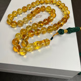 Natural Amber Insects Misbaha Tasbih Prayer Beads 9.5mm 27.07g 45beads