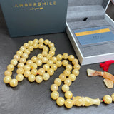 Natural Amber Misbaha Tasbih Prayer Beads 12mm 74g 66beads