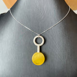 Natural Amber Pendant 925 Sterling Silver Made in Eu Baltic Gemstone 5g