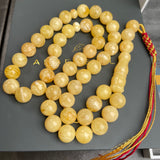 Natural Amber Misbaha Tasbih 45 Prayer Beads 12mm 53.5g