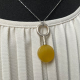Natural Amber Pendant 925 Sterling Silver Made in Eu Baltic Gemstone 5g