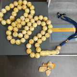 Natural Amber Misbaha Tasbih 66 Prayer Beads 13mm 89g