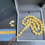 Vintage Natural Amber Misbaha Tasbih Islamic Prayer Beads 12mm 41.8g