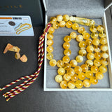 Honey Amber Misbaha 57 Beads 13mm 87.9g LAB certificate