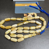 Natural Royal White Amber Misbaha Tasbih 33 Beads | 8x17mm | 27g