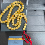 Natural Amber Misbaha Tasbih 66 Prayer Beads 11.8mm 73g