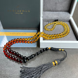 Rainbow Amber Misbaha Islamic Prayer Beads 5.6mm 13g