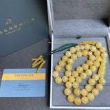 Natural Baltic Amber Misbaha Tasbih Islamic Prayer Beads 12mm 50.5g