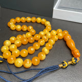 Antiq Pressed Amber Style Misbaha Tasbih 39g | 10.3mm | 45 beads