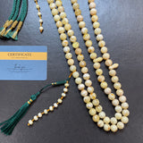 مسبحة إسلامية من مليون حبة كهرمان أبيض، 100 حبة، 10 مم، 70.2 غرام