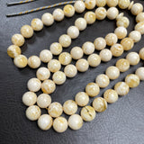 Handmade White Amber Misbaha | 10.7mm | 47.5g | 66 beads