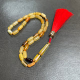 Mackintosh Amber Misbaha Islamic Prayer Beads 5x8mm 6.5g