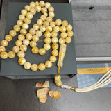 Natural Amber Misbaha Tasbih 45 Prayer Beads 12mm 53.5g