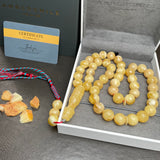 Natural Amber Misbaha Tasbih 45 Prayer Beads 12mm 65g