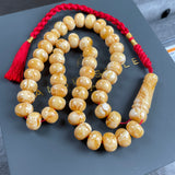 Handmade Honey Amber Misbaha 11x8mm 32.5g 45 beads LAB certificate