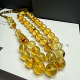 Natural Amber Insects Misbaha Tasbih Islamic Prayer Beads 13.5mm 58.4g