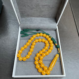 Antiq Pressed Amber Style Misbaha Tasbih 36g | 10mm | 45 beads