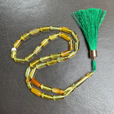 مسبحة صلاة إسلامية بلون العنبر الليموني، 5 × 11 مم، 7.5 غرام