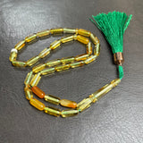 مسبحة صلاة إسلامية بلون العنبر الليموني، 5 × 11 مم، 7.5 غرام